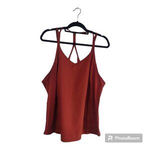 women's burnt orange racerback athletic tank size xxl